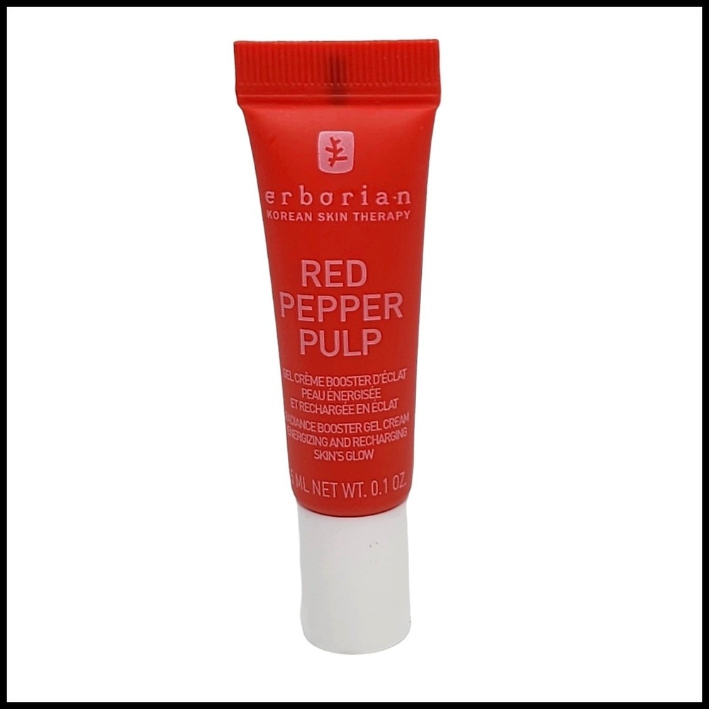 Erborian Red Pepper Pulp Radiance Booster Gel Cream 0.1 oz. 5ml. Travel Size New